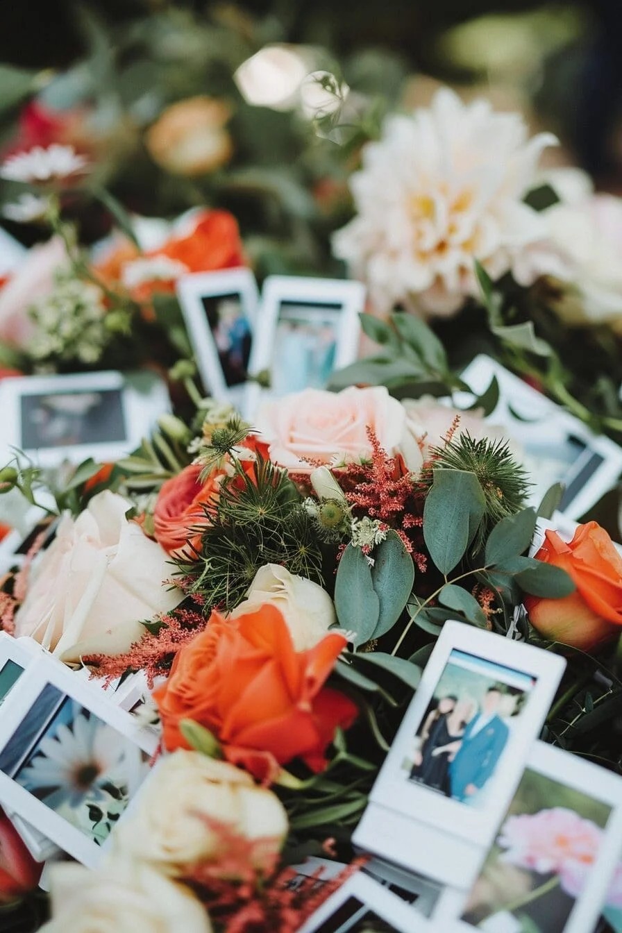 A Summer Wedding with A Polaroid Photo Guest Book