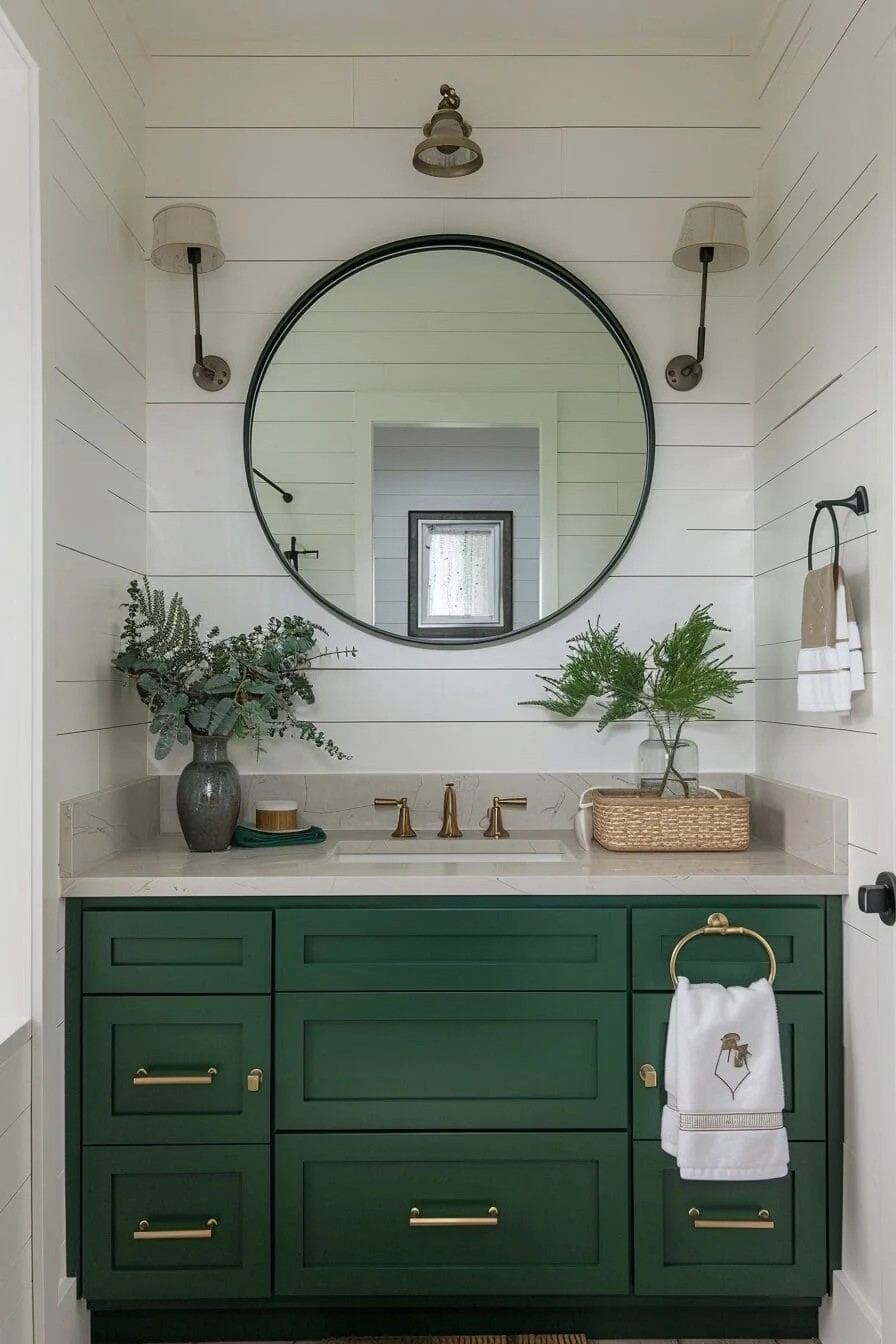 Forest Green Vanity