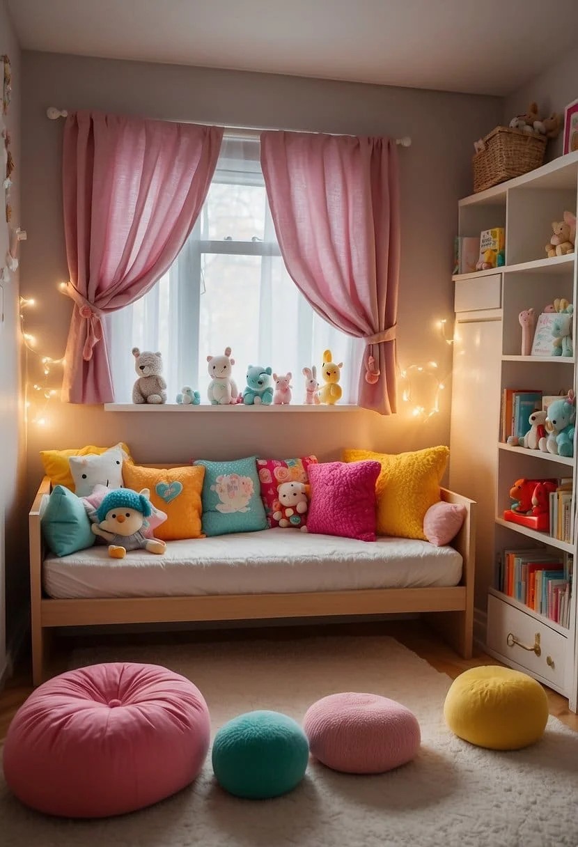 Toddler Girl Bedroom With Reading Nook