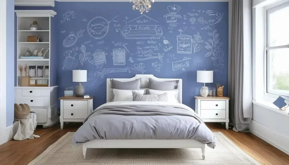 Periwinkle Blue Chalkboard Wall