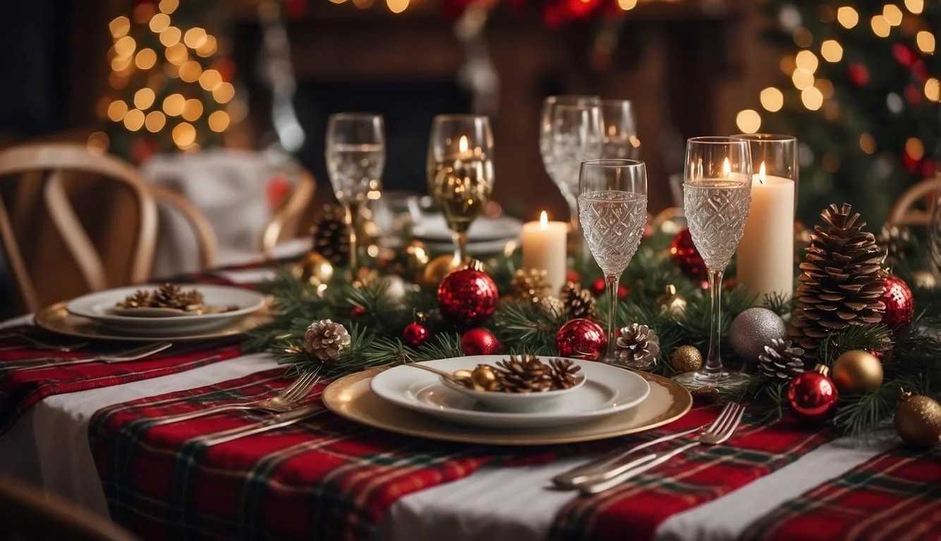 Festive Tartan Table Runners for Christmas