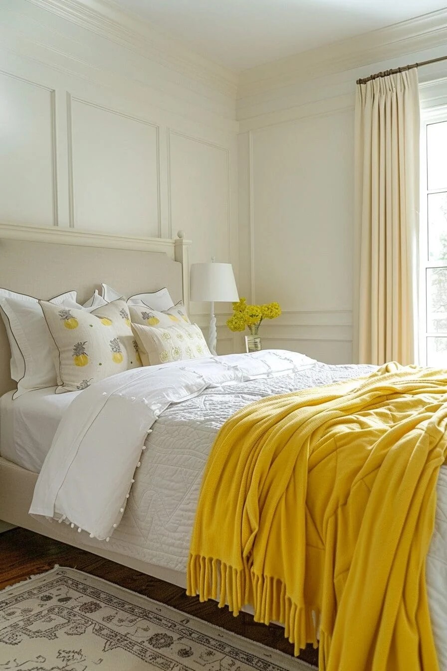 Lemon Zest Yellow Bedspread