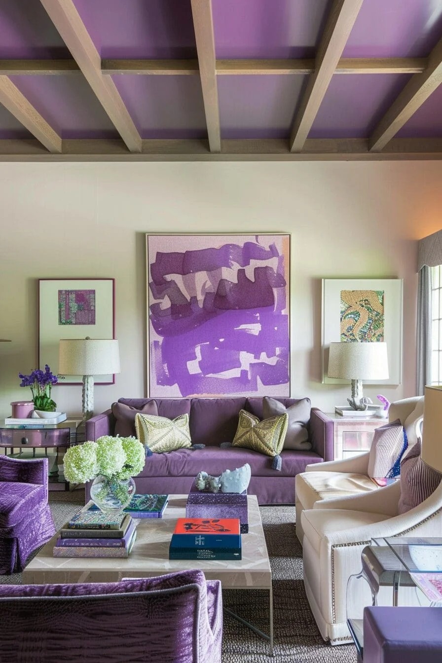 Modern Art with Purple Accents