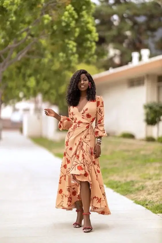 Floral Wrap Dress