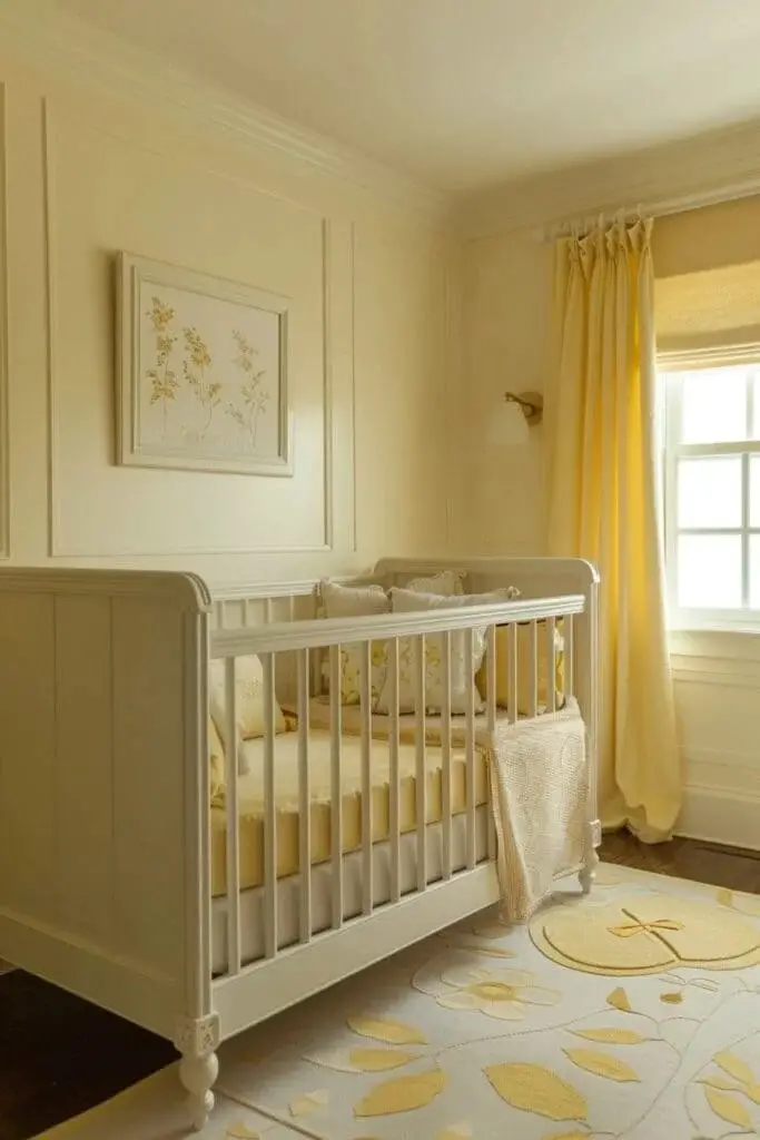 Soft Yellow Nursery with Pops of Color