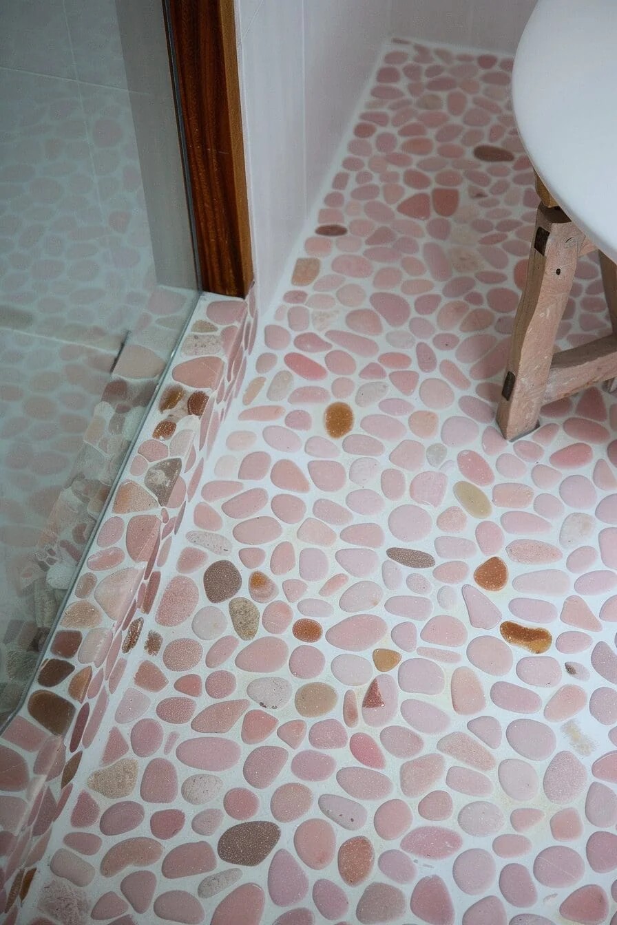 Pink Pebble Flooring