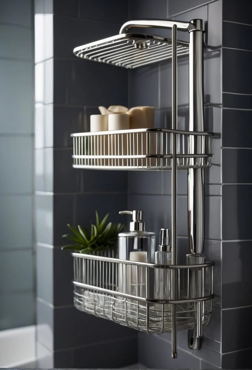 Incorporate a Tension Rod for Additional Storage in Your Small Bathroom Shower