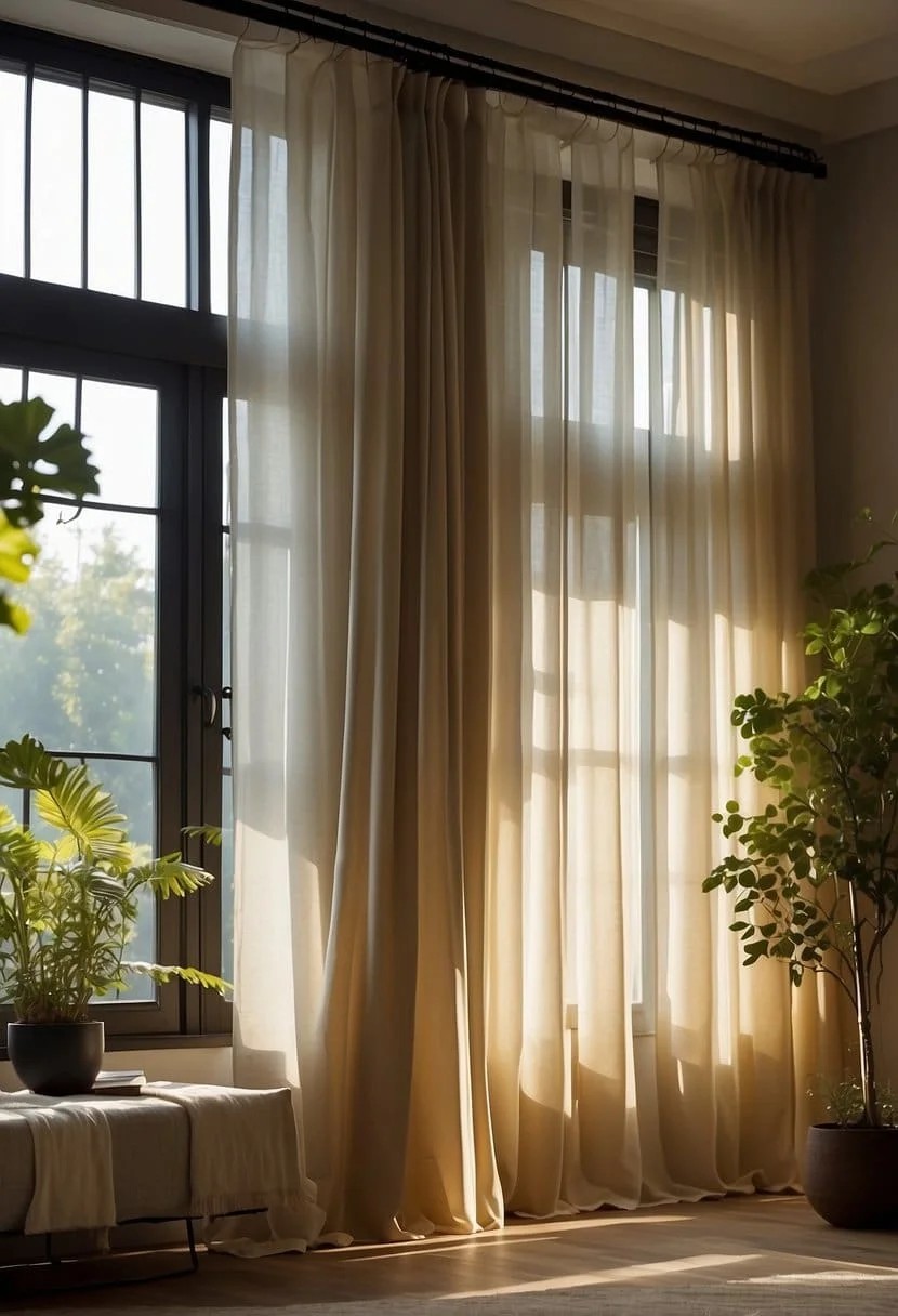 Swap Heavy Drapes for Sheer Curtains