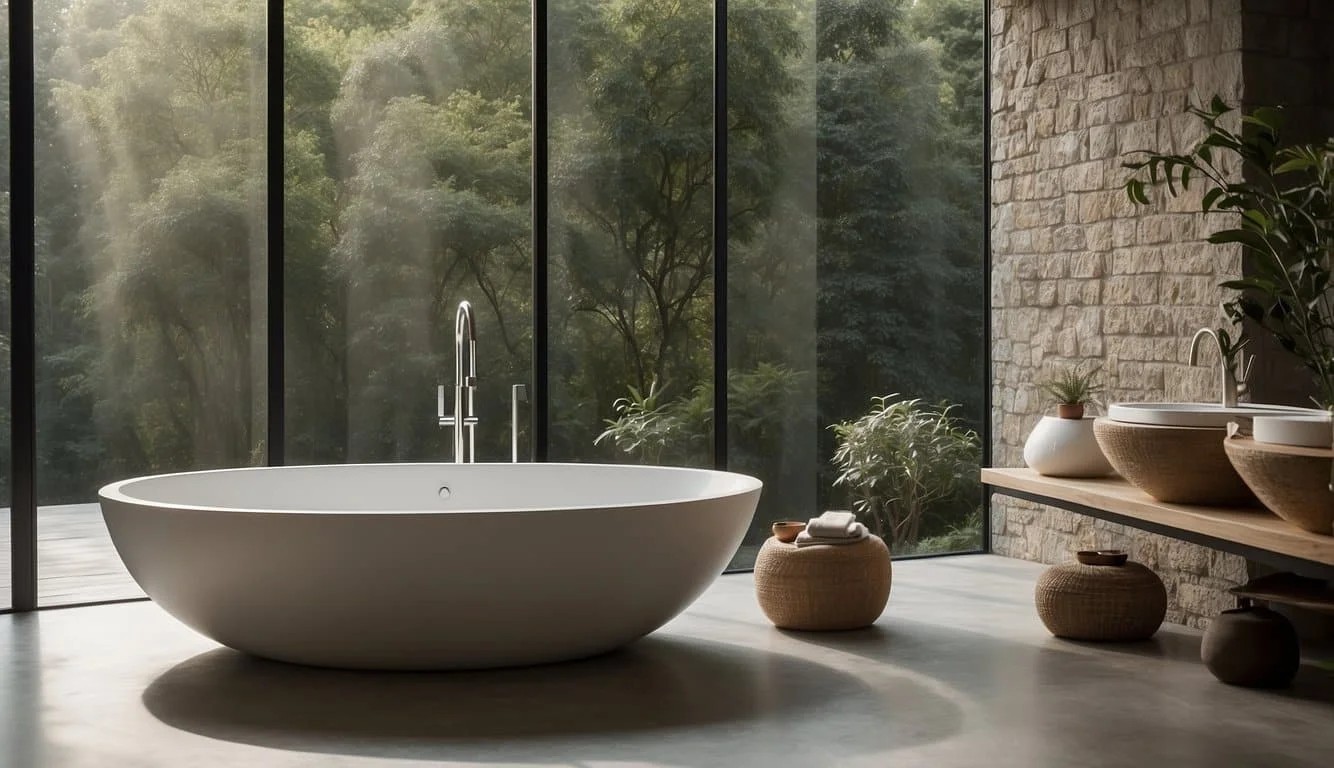 Zen Inspired Stone Bathtub Serenity