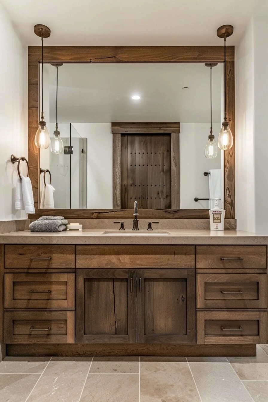 Walnut-Colored Vanity