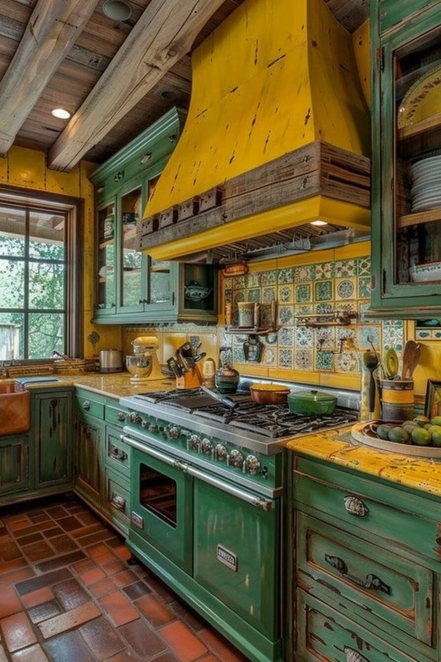 Earthy Yellow and Green Color Scheme