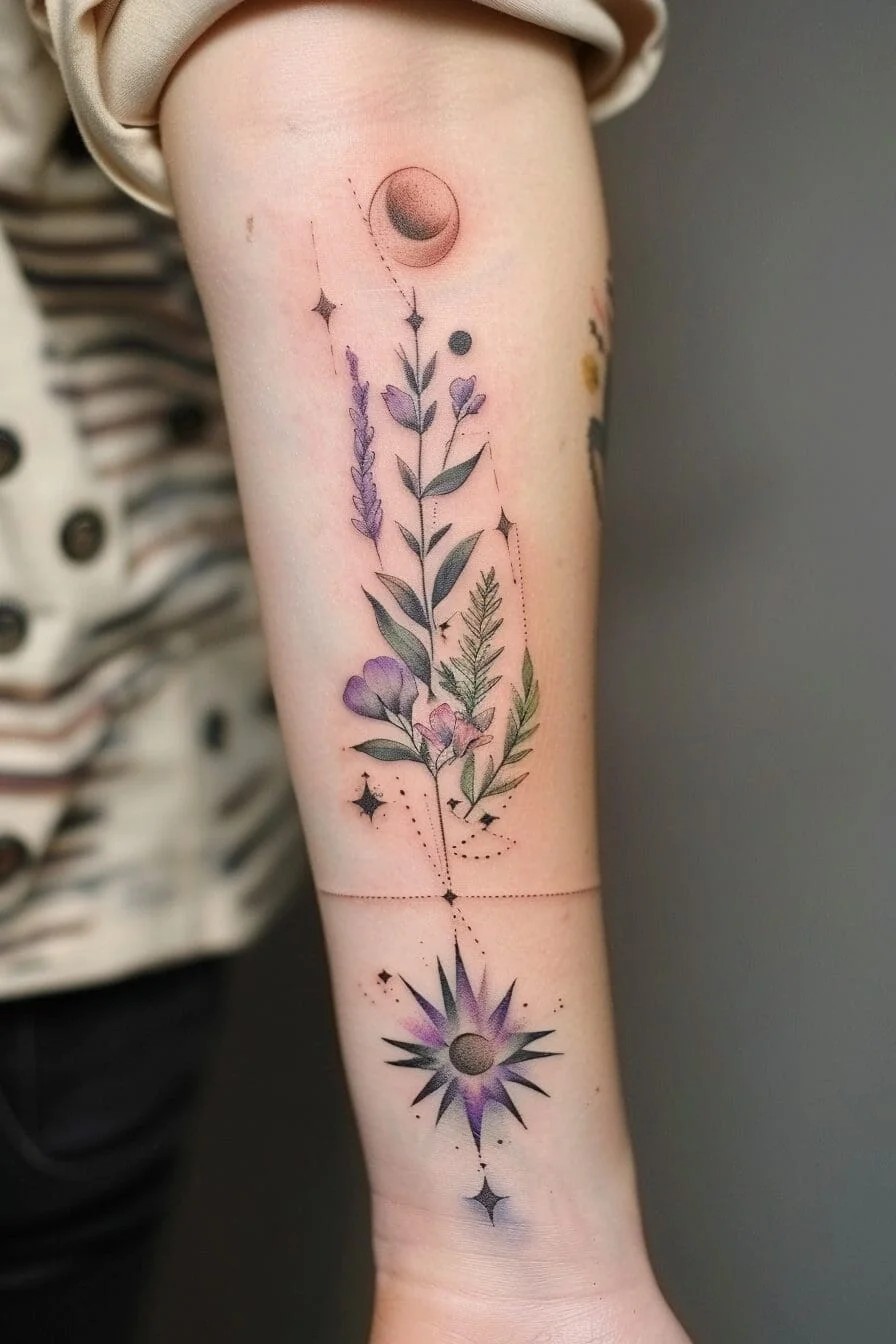 Lavender with Celestial Elements