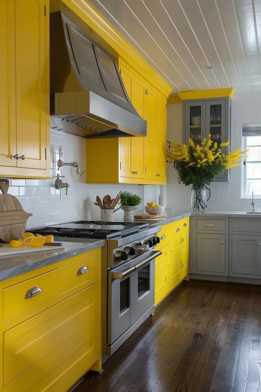 Modern Yellow and Gray