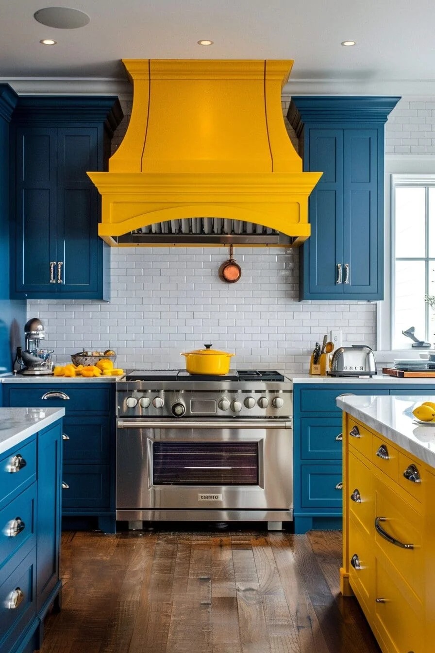 Bold Yellow and Blue Contrast