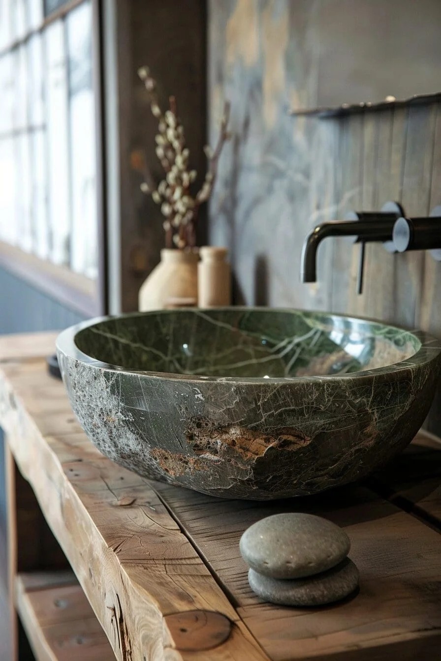 Green Stone Vessel Sink