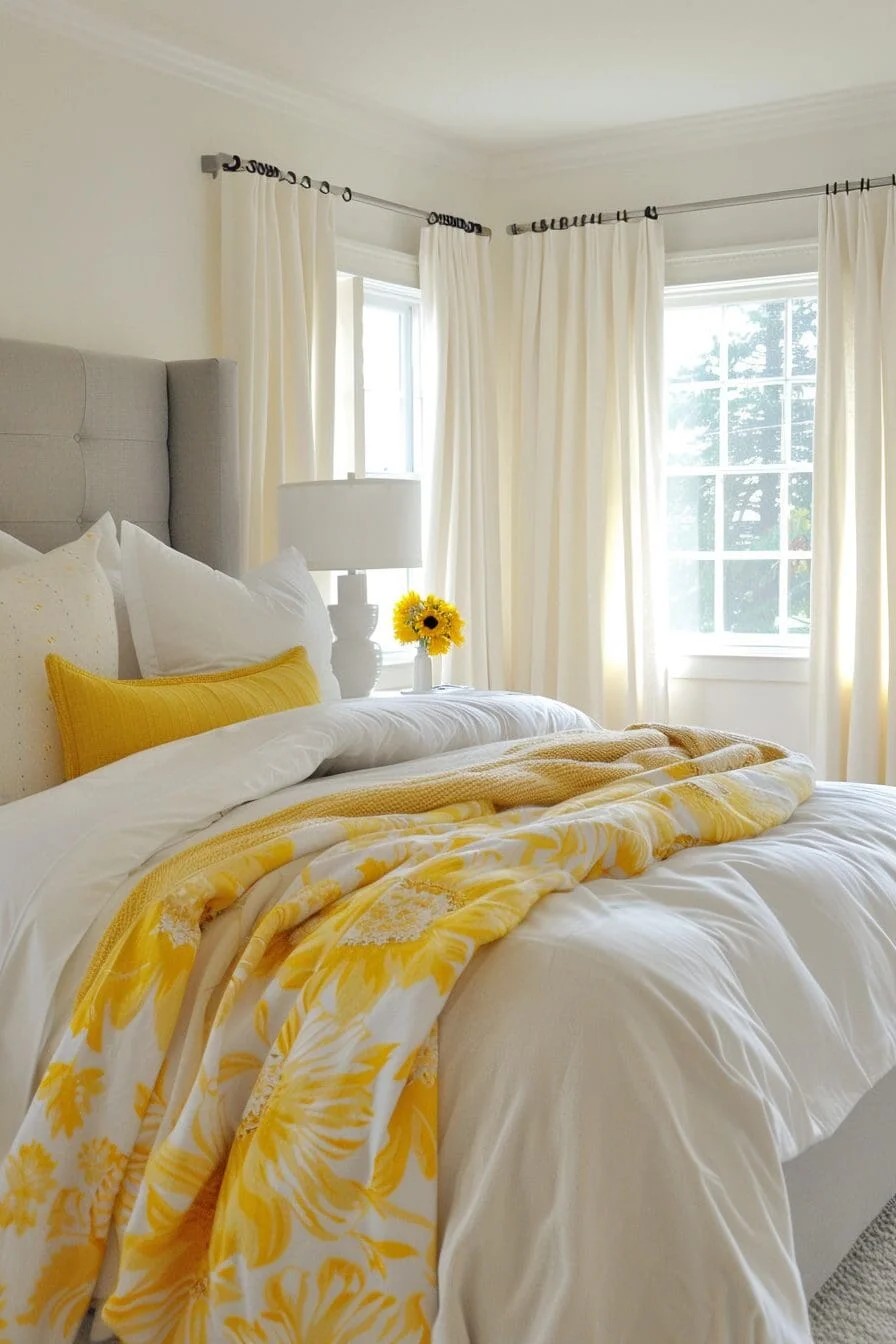 Pops of Sunflower Yellow with Neutrals