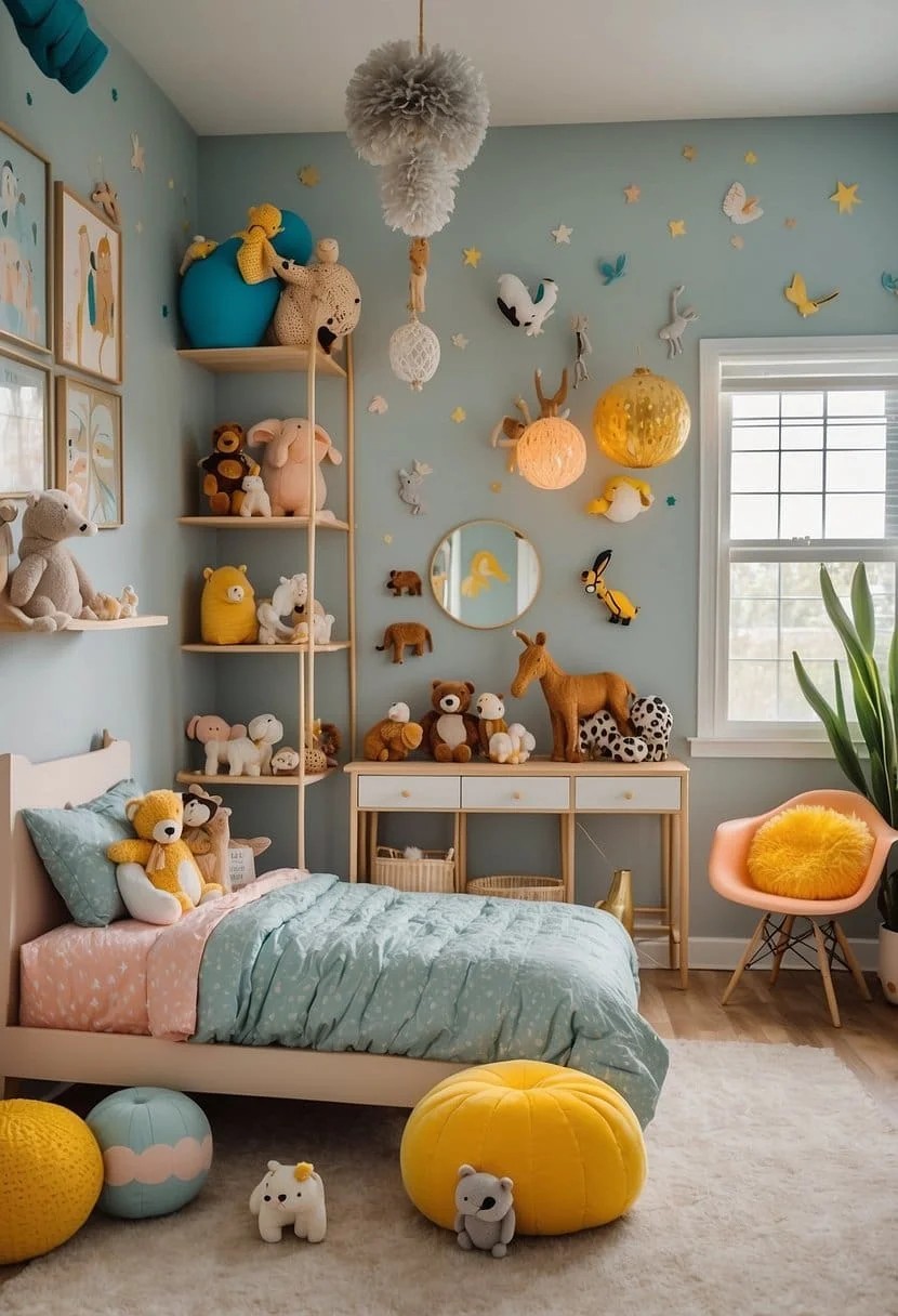 Toddler Girl Bedroom With Animal-Themed Decor