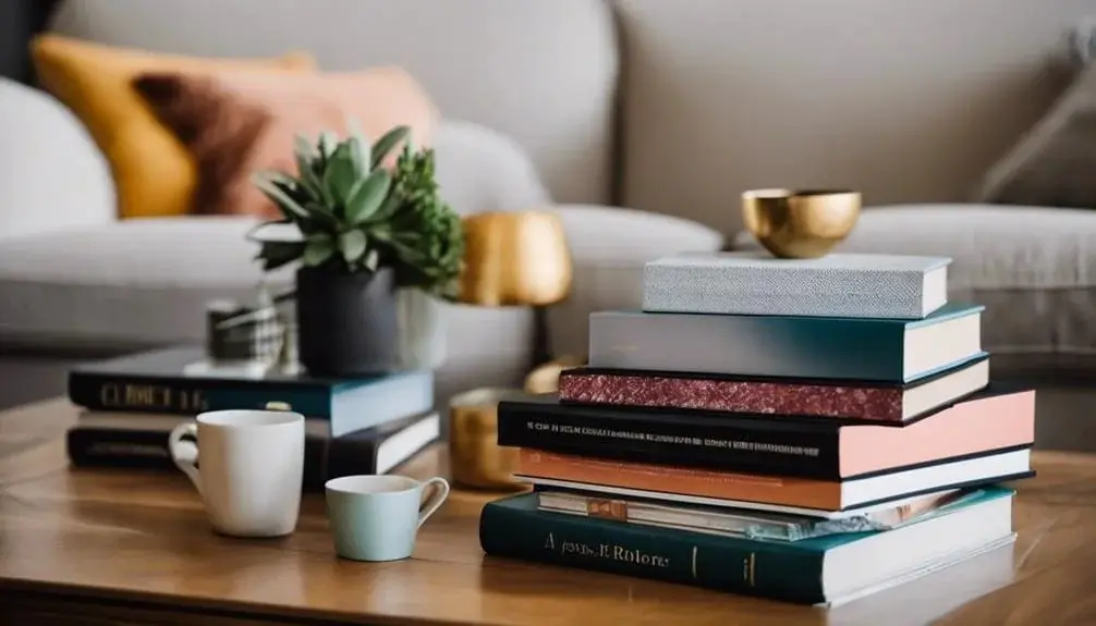 Arrange a Stack of Coffee Table Books