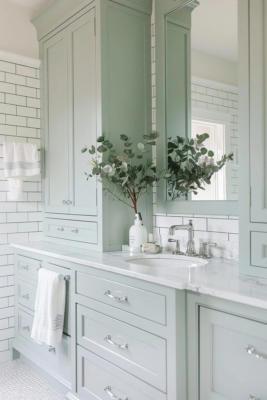 Seafoam Green Cabinets