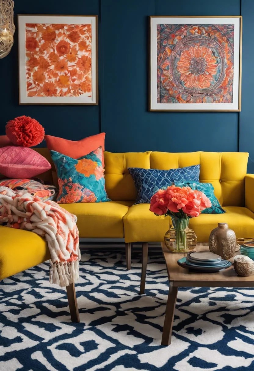 Eclectic Mix of Navy and Bright Colors