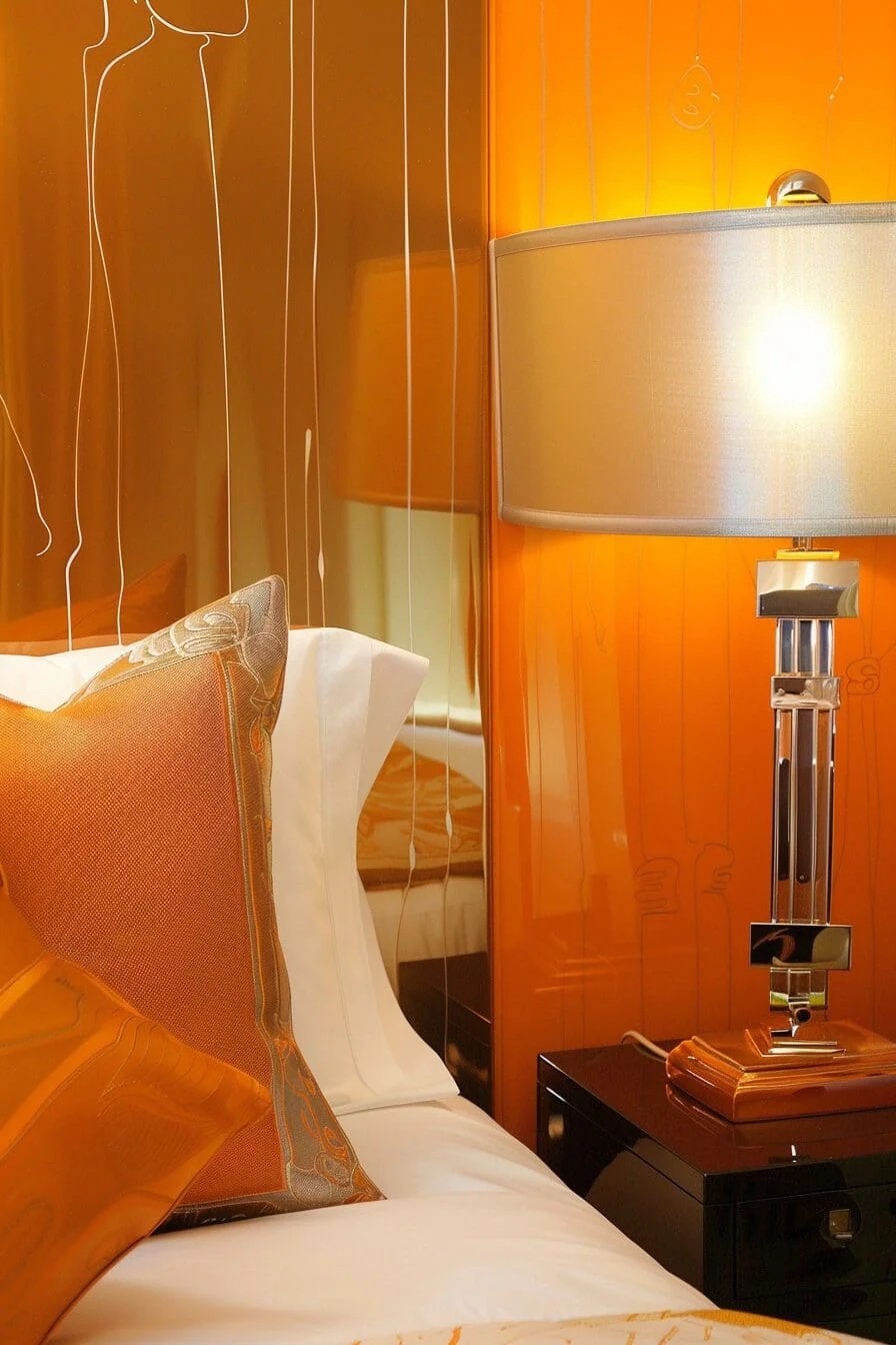 Metallic Orange Lamp