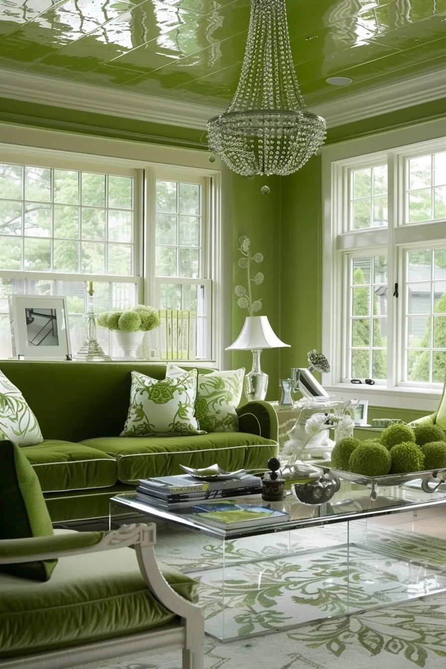 Green and White Color Scheme