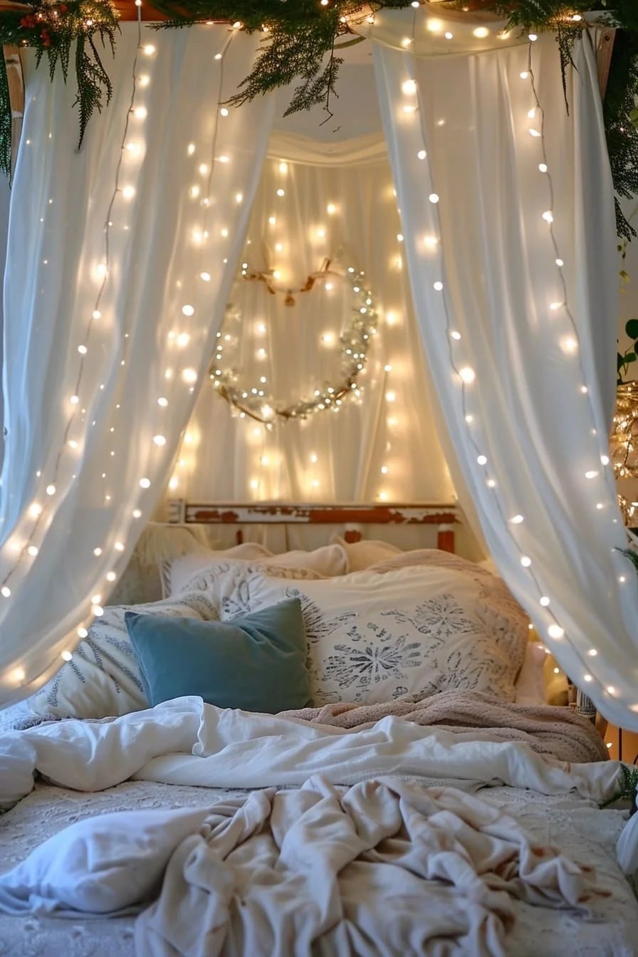 Add Lights To A Canopy Bed