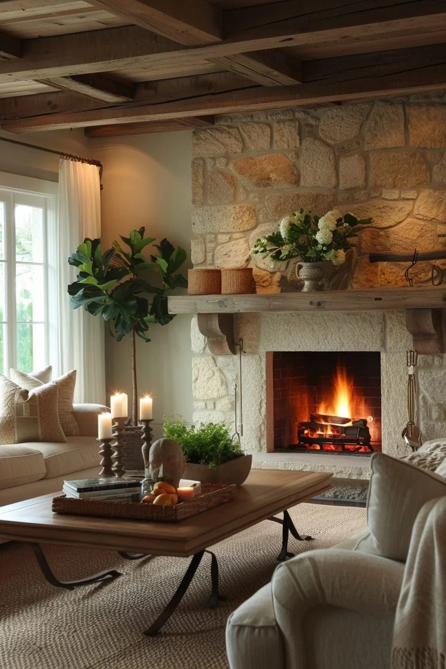 Stone Fireplace Surround