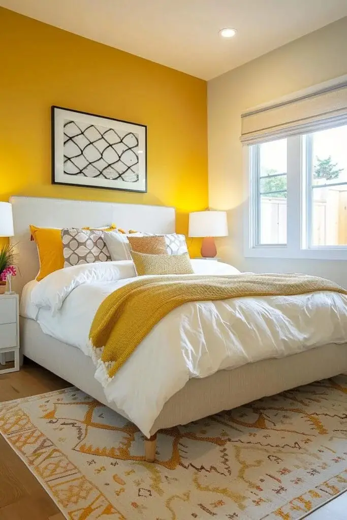 Mustard Yellow Accent Wall