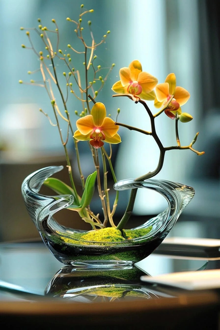 Centerpiece with A Single Orchid