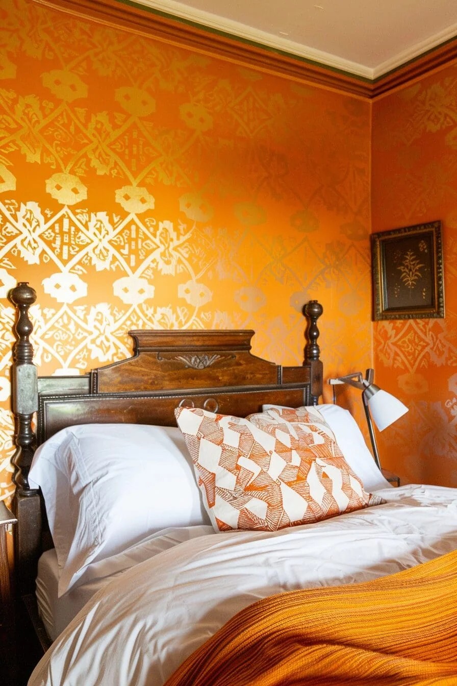 Geometric Orange Wallpaper