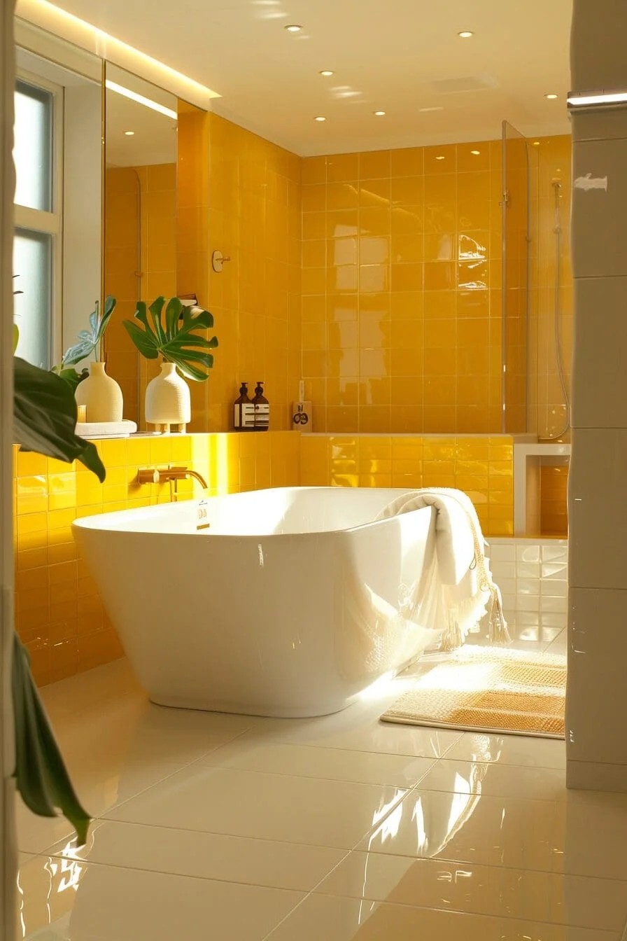 Gold Fixtures with Yellow Accents