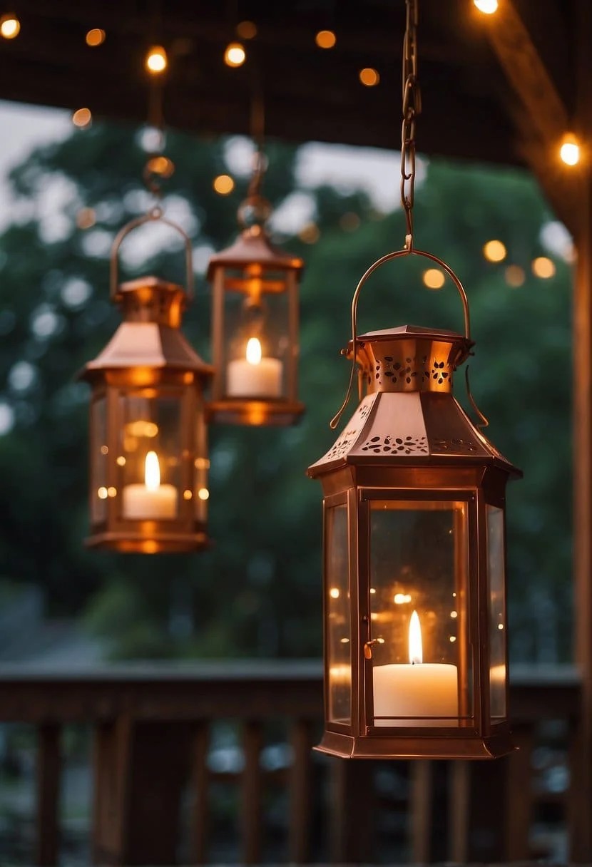 Copper Lanterns for a Warm Glow