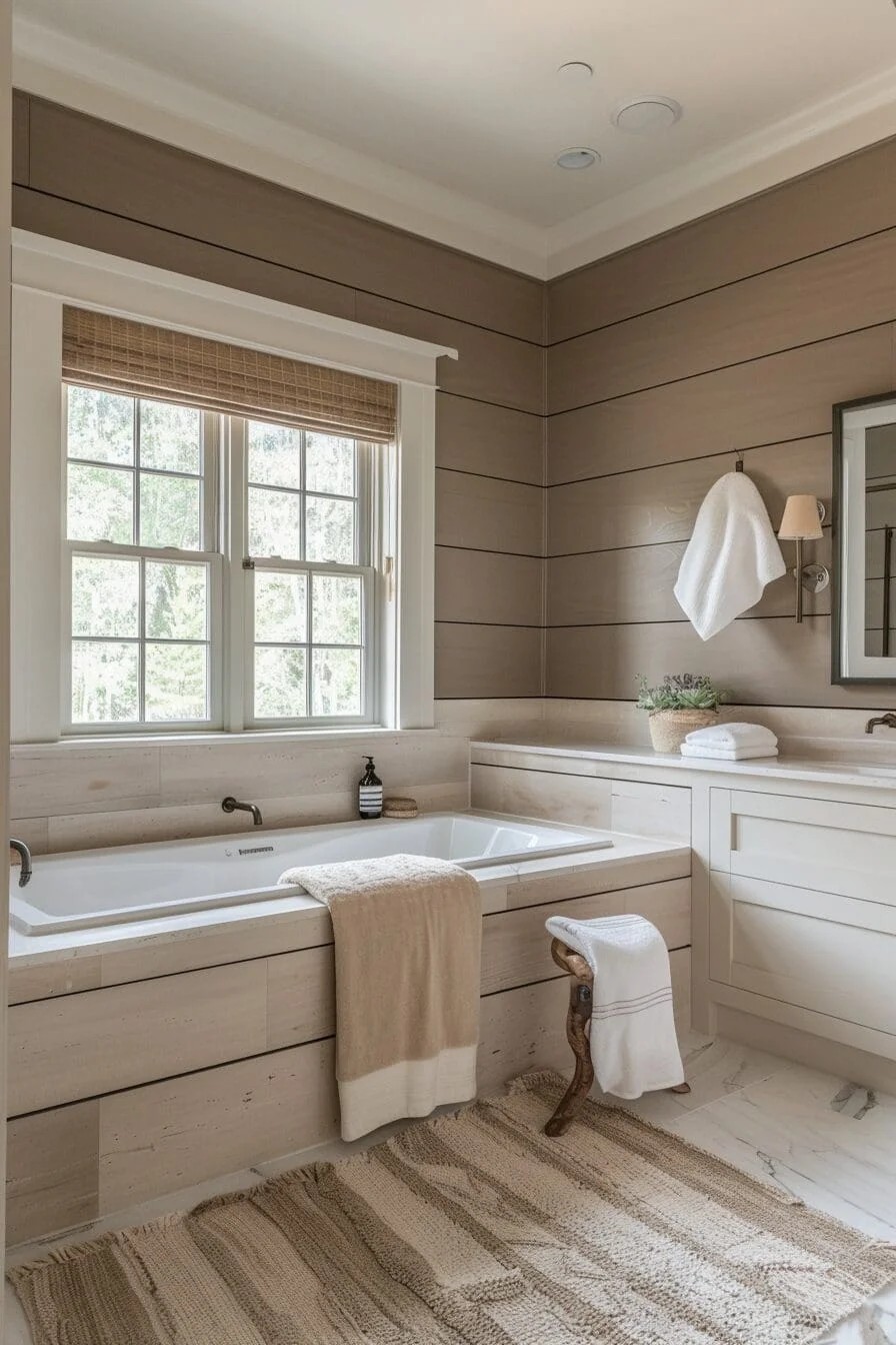 Light Brown Shiplap Walls