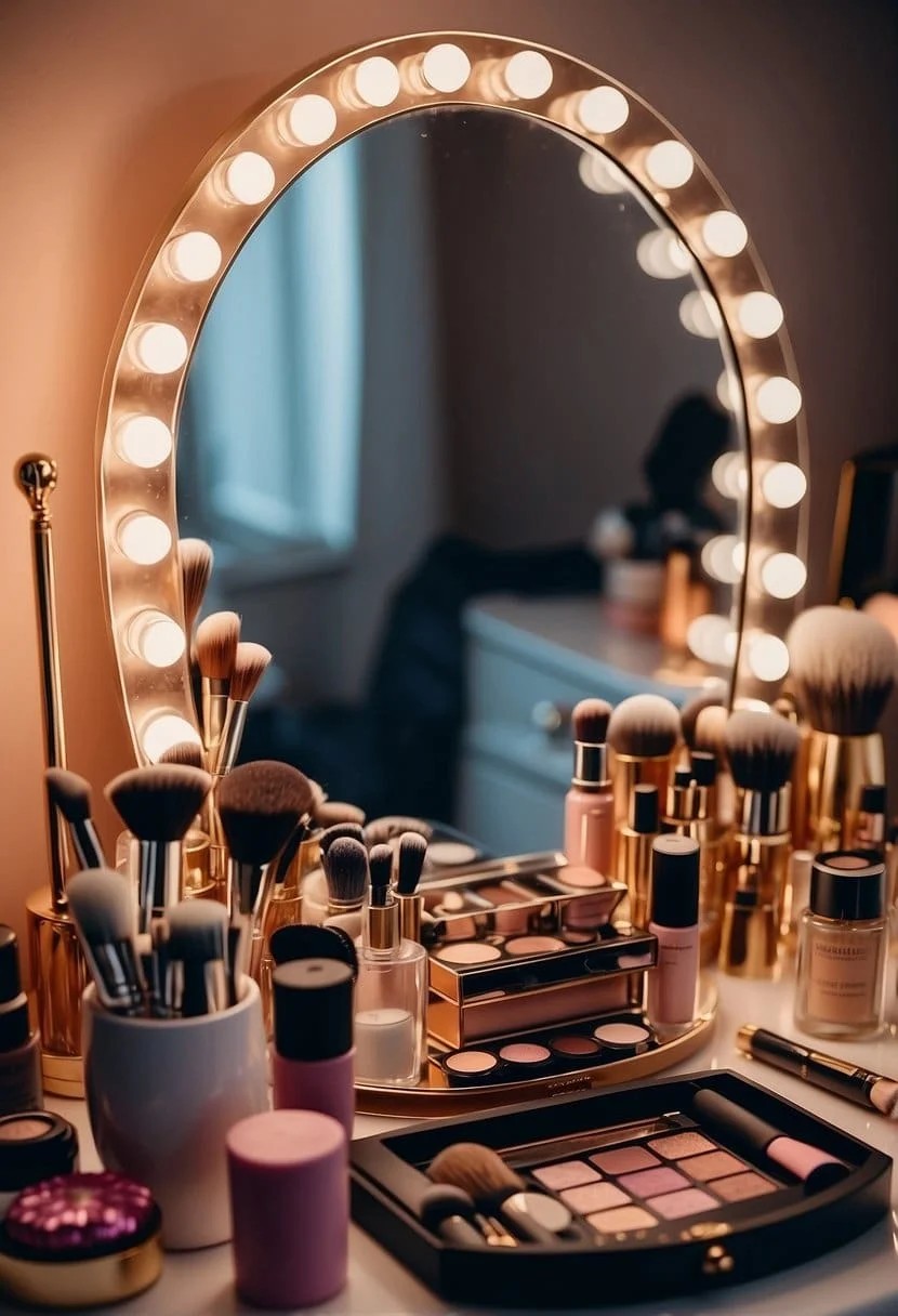 Makeup Vanity in Girl’s Bedroom