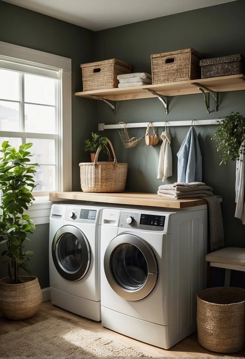 Install a Shelf and Clothes Rod in The Laundry Room