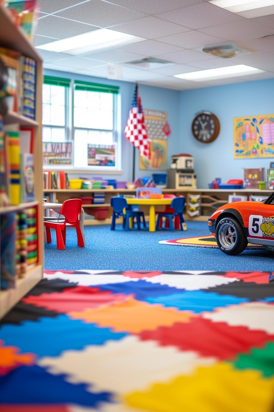 Racing-Themed Elementary Classroom