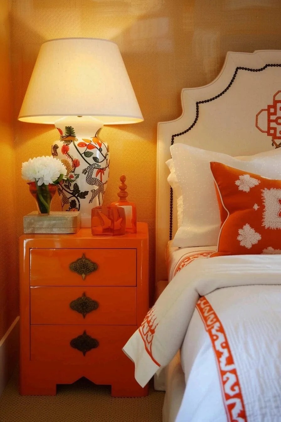 Orange Nightstands