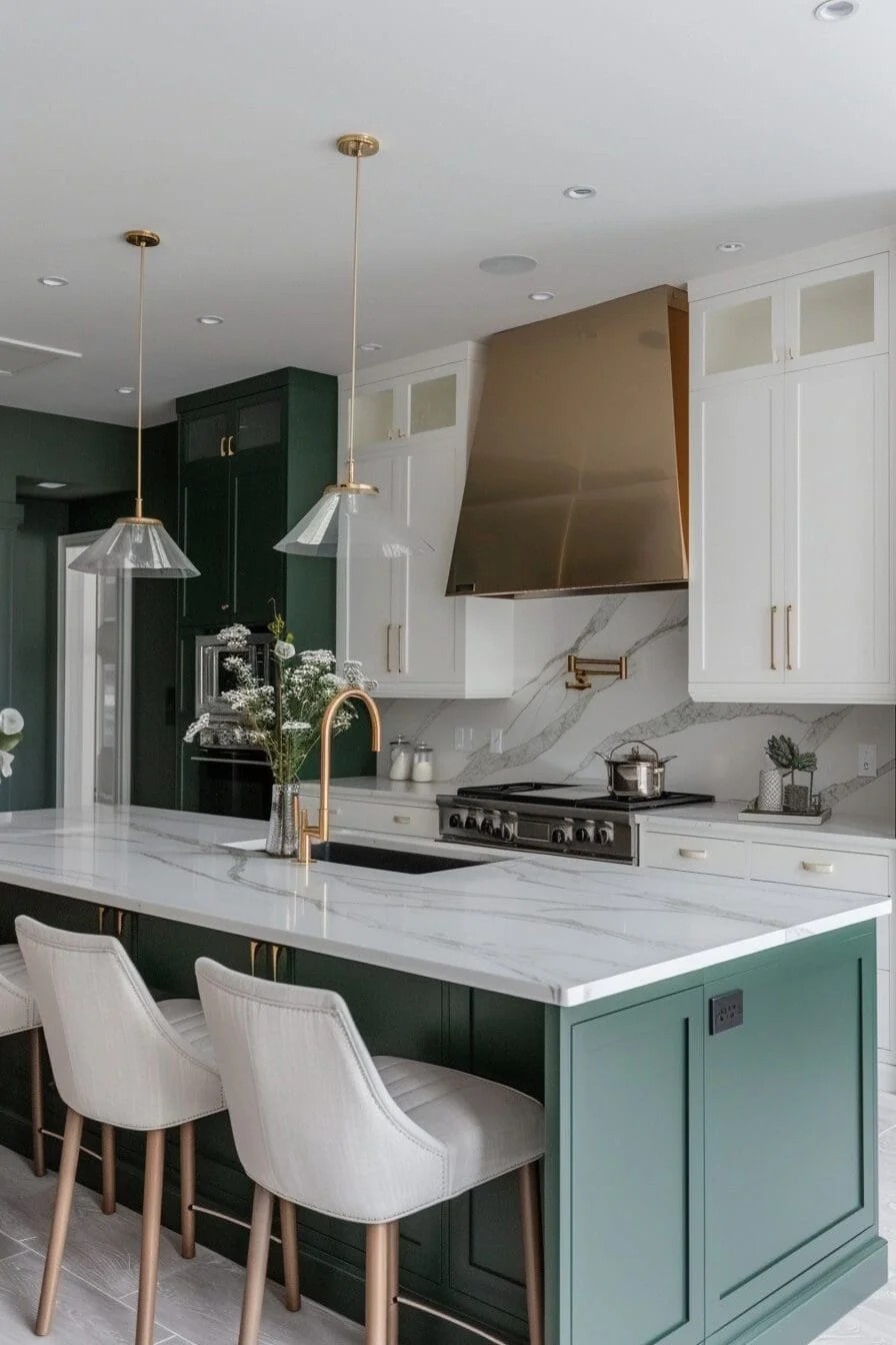 Green & White Mixed Finishes