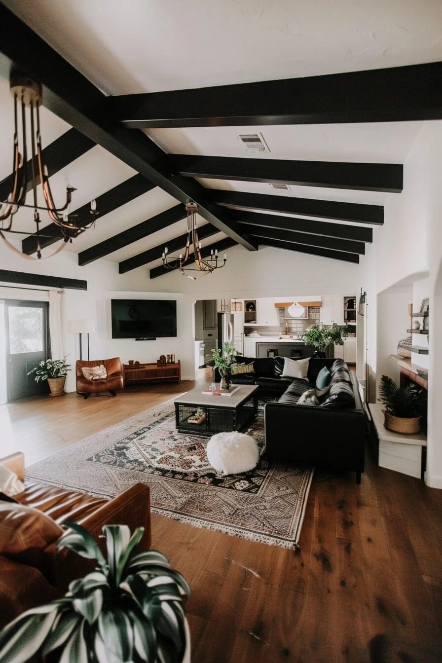 Black Ceiling Beams