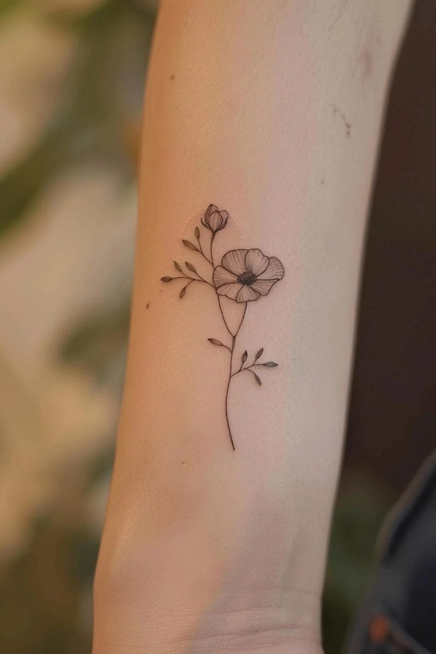 Tiny Flower Tattoo