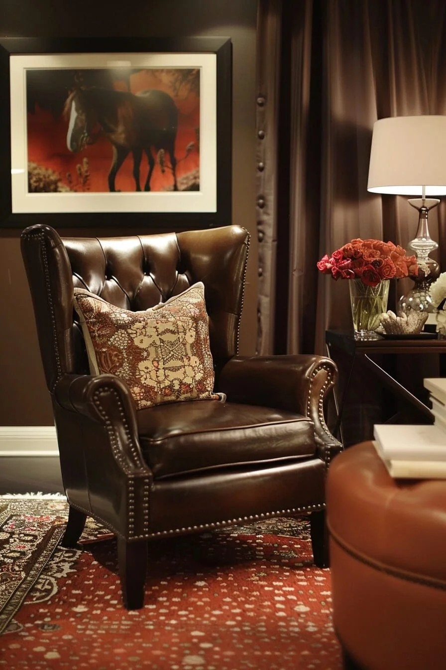 Leather Armchair Accent