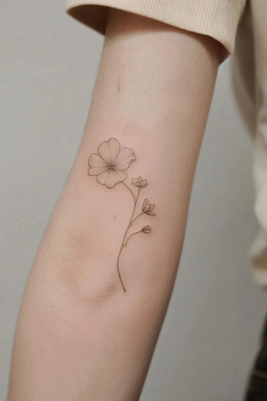 Tiny Flower Tattoo