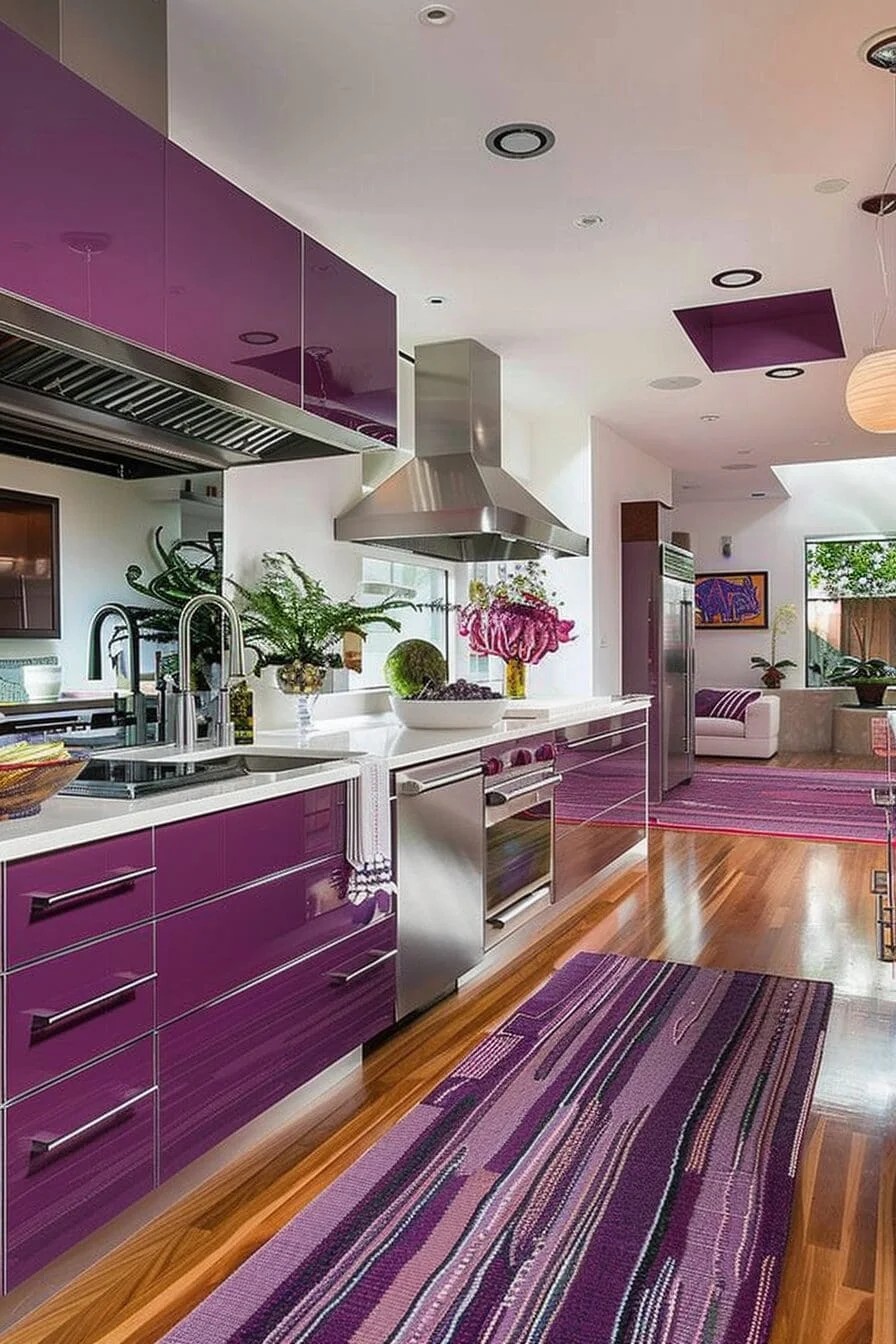 Purple Kitchen Rug