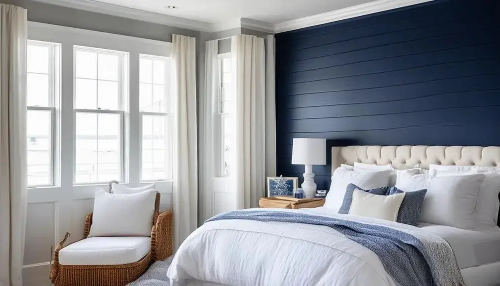 Navy Shiplap Accent