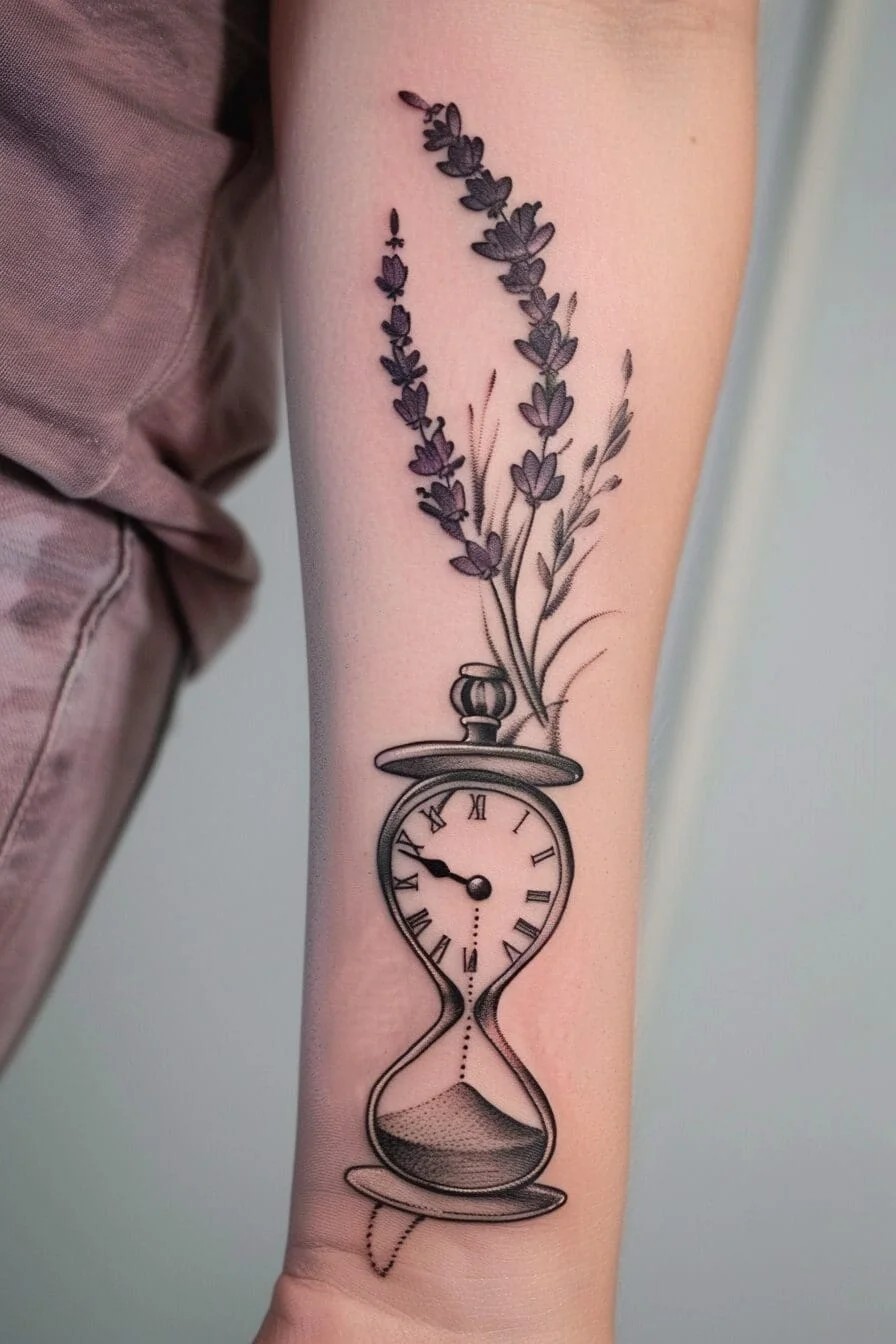 Lavender with a Clock or Hourglass