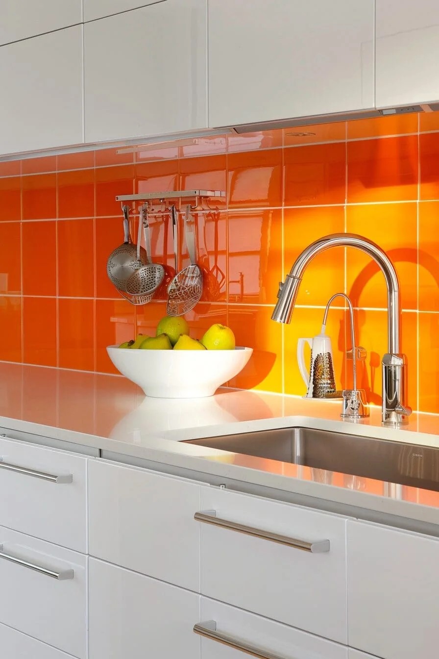 Tangerine Backsplash