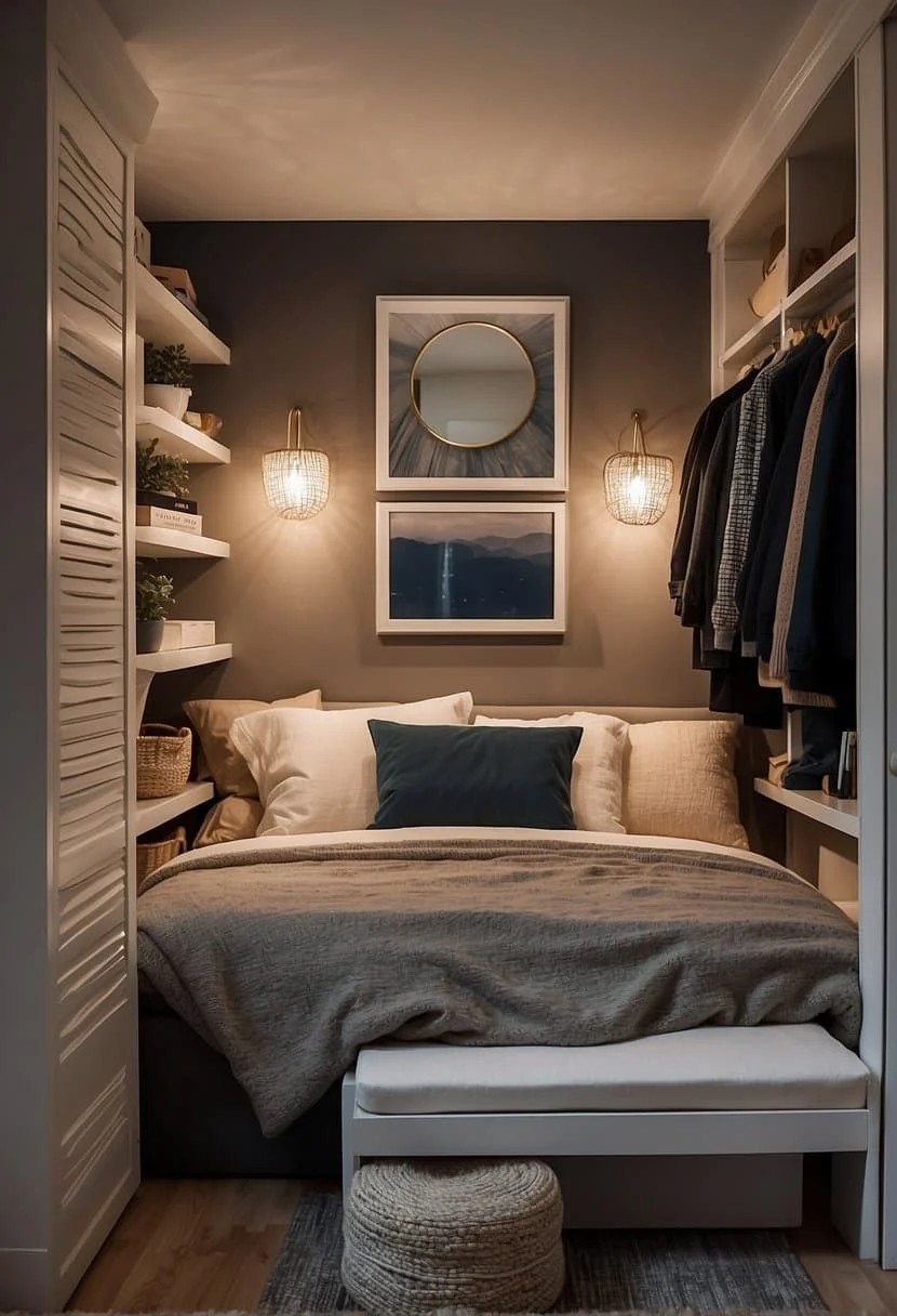 Install Efficient Closet Organizers in Your Small Guest Bedroom