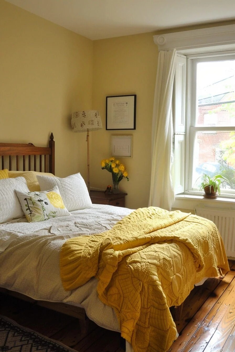 Lemon Zest Yellow Bedspread