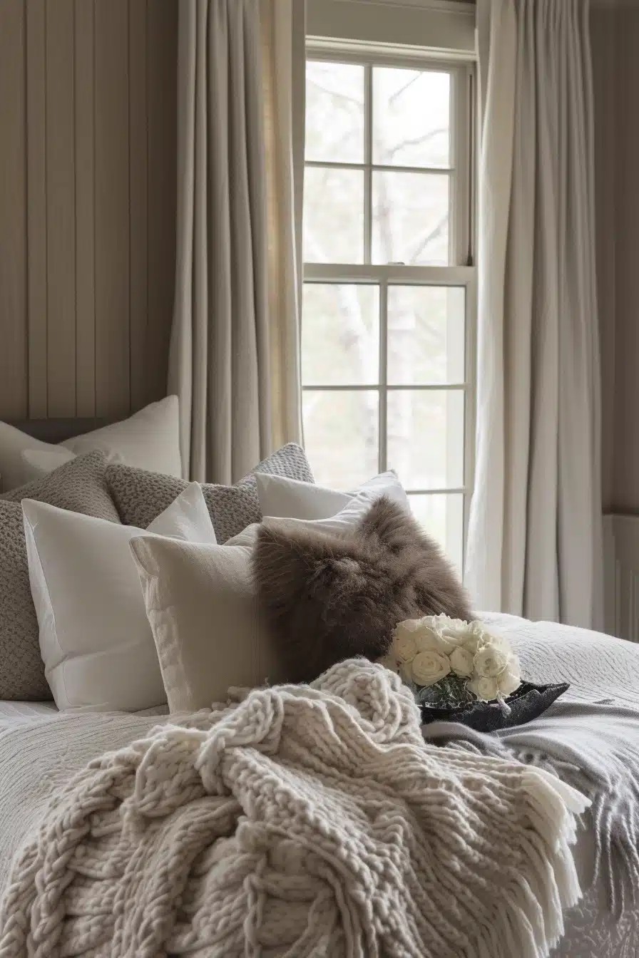 Incorporate Fluffy Pillows and Throws to Create a Sense of Comfort and Invite Relaxation